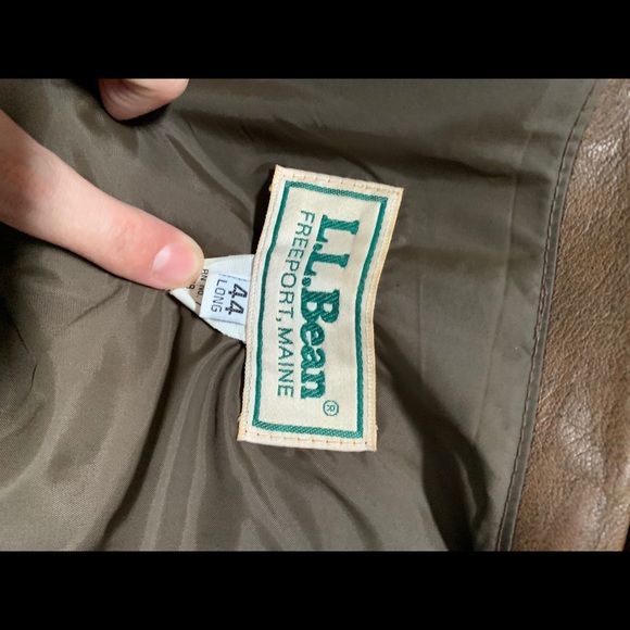 L.L Bean Jacket Leather Vintage 44 - Picture 3 of 7